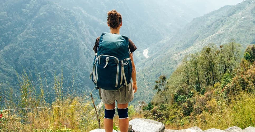 enjoying the view on the way to chmapadevi