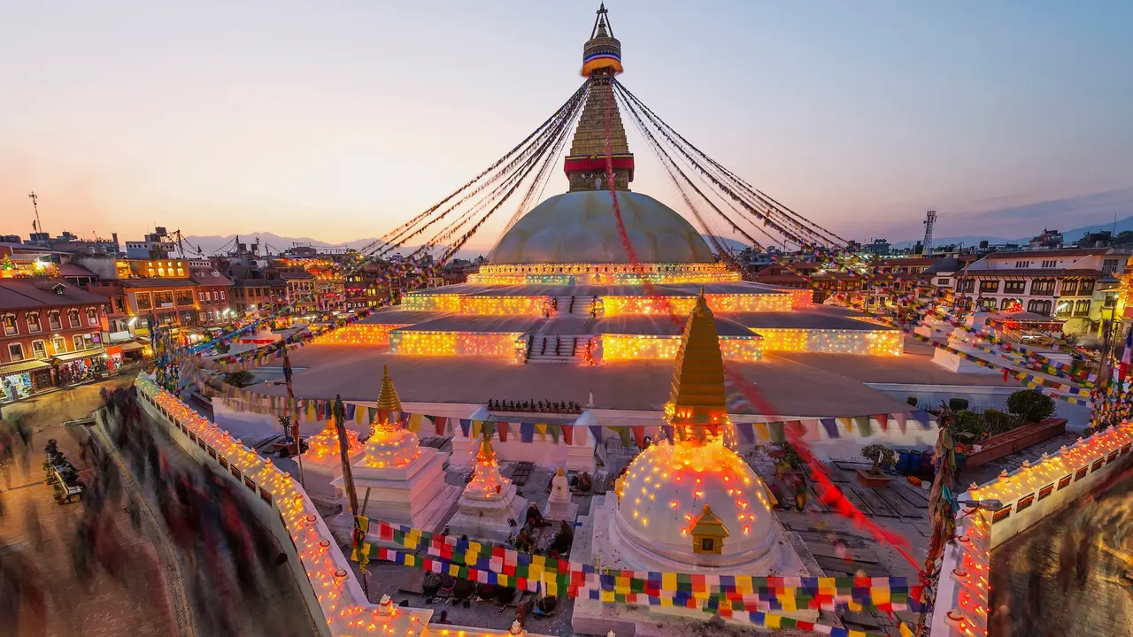 Kathmandu city bouddhanath stupa
