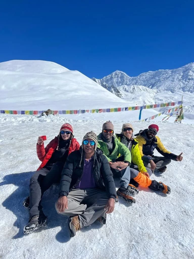 enjoying on the way to tilicho lake trek