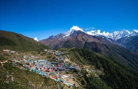 Namche Bazaar on the way to everest view point